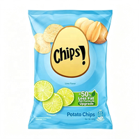 Sachets personnalisés en plastique à soufflet arrière, en aluminium et Mylar, pour l'emballage de chips, croustilles de maïs et snacks soufflés