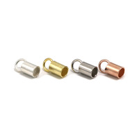 Cordon en cuir en argent massif 925 pour fabrication de bijoux, avec boucle pendante pour bracelets et colliers