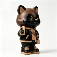Figurine d'art personnalisée Chat Noir en PVC et ABS, Statue de personnage de dessin animé, Fabrication OEM en Chine, Figurine personnalisée pour la vente en gros de produits de marque