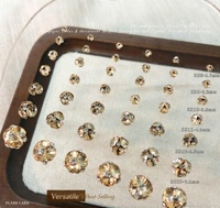 Accessoires pour ongles en forme de boule de diamant couleur champagne, perles de cristal étincelantes, sans base, diamants empilés à la main, style fleur 3D