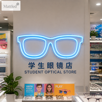 Letrero de Neón para Gafas, 12V, Luz LED Pequeña, Color y Tamaño Personalizados, Logotipo de Gafas, Letrero de Neón para Decoración de Tiendas Ópticas