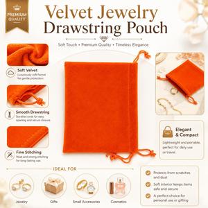 Bolsa de Terciopelo con Cordón para Empaque de Joyería y Aretes - Logotipo y Tamaño Personalizados (OEM/ODM Disponible) - Product Image 5