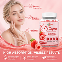Gommes de collagène hydrolysé sans sucre pour le système immunitaire, la peau, les cheveux, les ongles, les os et les articulations - pour adultes