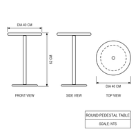 Table d'appoint ronde sur piétement, table d'appoint en métal à colonne unique, table d'appoint pour salon, table d'appoint décorative, fabrication OEM