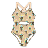 Maillot de bain pour bébé filles imprimé personnalisé de boutique maillot de bain à lacets pour piscine et plage maillot de bain pour enfants