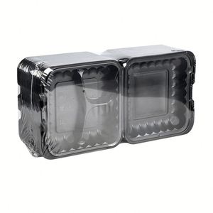 กล่องอาหารแบบใช้แล้วทิ้ง PP ขนาด 8x8 นิ้ว 3 ช่อง สำหรับบรรจุอาหารแบบกำหนดเอง - Product Image 1