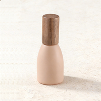 Flacons à bille en verre pour parfum avec couvercle en bambou ou en bois, pierres précieuses, pierres roulantes, flacon d'huile 5ml 10ml 15ml 30ml 50ml