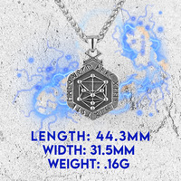 Pendentif Viking Runes Acier Titane Collier Homme Vintage Nordique Totem Amulette Bijou Cadeau Vente En Gros Personnalisé