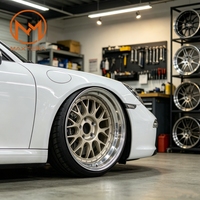 Velg Mobil Penumpang Maxtera Forged Custom 2-piece Gaya E88 untuk Porsche 911 BMW M2 M3 M4 VW Golf GTI R GT-R Ferrari Alloy Rims
