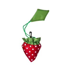 Borsa shopper richiudibile a forma di fragola, gadget personalizzati - Product Image 3