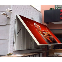 Porte avant ouverte panneau led rabattable panneau publicitaire front service P3 P4 P5 P6 P8 P10 publicité écran led mur vidéo
