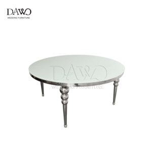 <span class=keywords><strong>2025</strong></span> Sang Trọng Vòng Shinny Bạc Thép Không Gỉ Tiệc Cưới Bảng Chất Lượng Tốt Vòng Bàn Tiếp Tân - Product Image 2