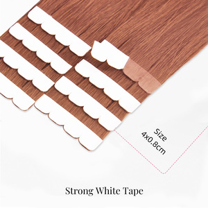 Nouvelle tendance très vendue # Extensions de cheveux en ruban adhésif miniatures couleur gingembre orangé 350 Copper, 100% cheveux humains vierges, ruban adhésif invisible de luxe - Product Image 2