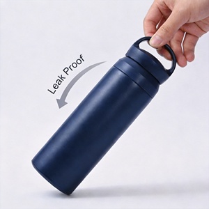 Bouteille d'<span class=keywords><strong>eau</strong></span> en métal ultra-légère avec poignée ergonomique, bouteille isotherme mince de 500 ml pour la randonnée urbaine - Product Image 6