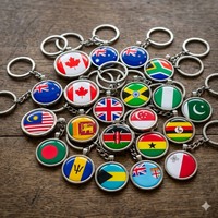 Sojagy 2026 Vente Chaude Porte-clés en Alliage de Zinc Émail Souple 3D avec Drapeau Personnalisé pour Articles Cadeaux Souvenirs Nationaux