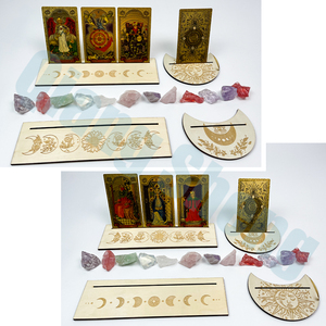Support sphérique en bois pour cartes de tarot, décoration des phases lunaires, ornement d'autel de sorcellerie, étagère de méditation astrologique - Product Image 4