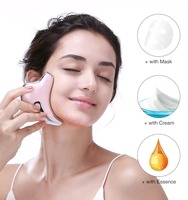 Masseur intelligent micro-courant chauffant pour le visage et le cou, avec télécommande sans fil et 12 heures d'autonomie pour le lifting