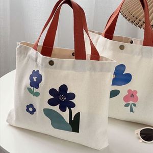 DLBZ Hot Sale Customized Bulk Flower Pattern <b>Large</b> Capacity Fashion Canvas Tote <b>Bag</b> for Shopping - Product Image 5