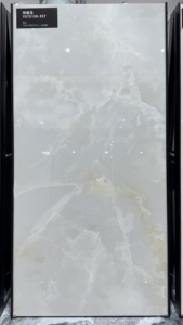 Losas de <span class=keywords><strong>Piedra</strong></span> Sinterizada <span class=keywords><strong>Blanca</strong></span> de Lujo con Vetas Doradas, Tipo Mármol Jade Linglong de Fábrica - Product Image 6