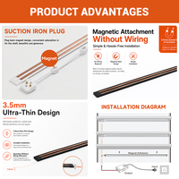 Étagères de supermarché en PVC + cuivre, rail magnétique conducteur durable, présentoirs de vente au détail, présentoirs à bijoux, support d'affichage réglable
