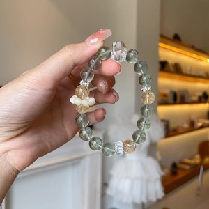 สร้อยข้อมือคริสตัลสำหรับผู้หญิงประดับงานรับปริญญาประดับอัญมณีหลากเม็ดอัญมณีสีเหลืองอมม่วง - Product Image 6