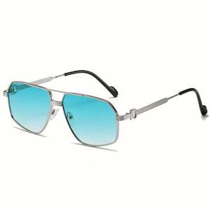 Gafas de Sol Polarizadas de Metal Retro para Mujer, Estilo Piloto con Doble Puente, para Hombre, Venta al Por Mayor, Moda 2022 - Product Image 4