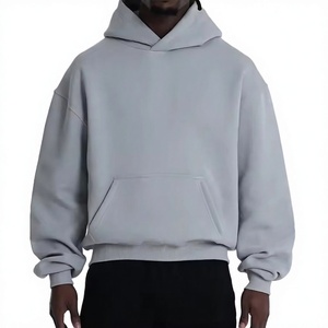 Sudadera con Capucha Extra Grande Gris Claro, Unisex, con Bolsillo Tipo Canguro para Invierno - Product Image 1