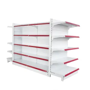 Top sale Supermarket Shelves Customized Iron Retail Display Steel Rack Stand Metal Storage Racking Gondola for store