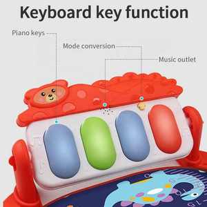 Tappeto Morbido per Neonati KSF, Tappetino di Sicurezza con Tastiera a Petali, Gioco con Sonagli Sospesi, Giocattolo da Palestra, Pianoforte, Rack per Attività, in Tessuto Non Tessuto EPE - Product Image 3