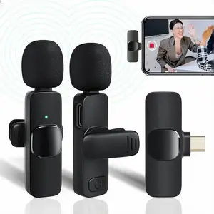Pixlink gürültü iptal kablosuz klip yaka kayıt Smartphone için 2.4Ghz mikrofon arı yaka mikrofonu USB tipi