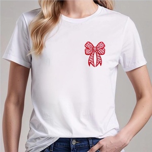 Applique brodée en forme de nœud à motif damier rouge et rose, ruban à carreaux, badges nœud papillon pour vêtements de fille, cardigan, robe, DIY - Product Image 3