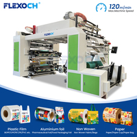 Presse d'impression flexographique automatique pour emballages de café, de hamburgers et sacs de courses