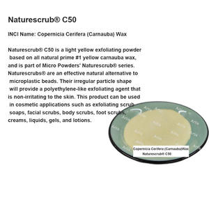 جودة عالية Naturescrub C50 Copernicia Cerifera (Carnauba) مواد خام لمستحضرات التجميل للدعك والكريمات والمستحضرات السائلة والجل - Product Image 2