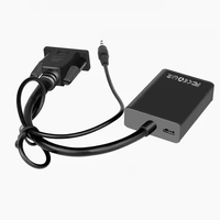 1080P avec audio, alimentation USB, Plug&Play, pour ordinateur portable vers moniteur - Câble VGA vers HDMI
