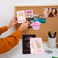 Cartes d'affirmation Cartes quotidiennes de motivation et d'inspiration pour femmes Coffret cadeau de renforcement de la confiance en soi rose avec activités d'état d'esprit