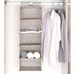 Promotion : Sacs de rangement suspendus imperméables en tissu Oxford à 5 poches, organisateur mural pour armoire, sacs à suspendre, pochettes murales, pour cosmétiques et jouets - Product Image 3