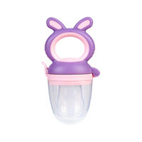 Lapin Bébé Fruits Frais Mangeoire Sucette Formation Massage Jouet Anneau De Dentition De Qualité Alimentaire Doux Sûr Silicone Pochettes