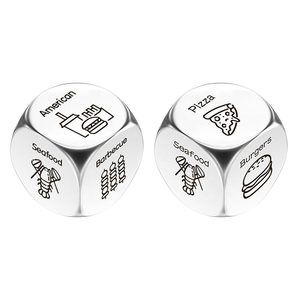 Dés de décision créatifs en acier inoxydable, best-seller – Cadeau amusant et personnalisable pour couples, idéal pour la Saint-Valentin et Pâques, pour <span class=keywords><strong>les</strong></span> hésitants - Product Image 1