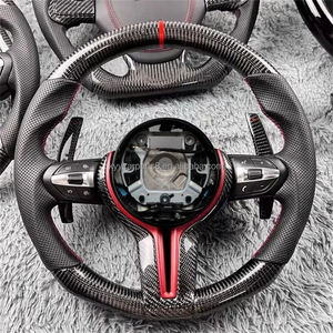 Volante de Fibra de Carbono Real para <span class=keywords><strong>BMW</strong></span> M3 G80 G20 G21 G22 G28 G29 2024 2023 <span class=keywords><strong>2022</strong></span> 2021 2020 con Orificios para Paletas - Product Image 3