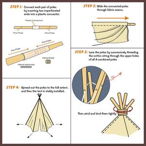 Tienda de Campaña Infantil Gris para Interiores y Exteriores, Tipo <span class=keywords><strong>Tipi</strong></span> <span class=keywords><strong>Indio</strong></span>, para Niños - Product Image 6