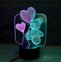 Anime d'illusion 3D personnalisé styles de saint-valentin