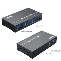 Sipolar A-103 Estación de Carga USB de 10 Puertos, Hub USB 3.0 con Alimentación para Gestión de Dispositivos en Oficinas/Fábricas