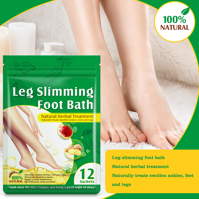 hot sale body leg slimming natural wormwood saffron ginger detox foot soak bath package