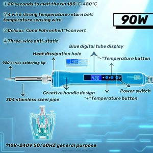 Nouveau produit 2025 – Fer à souder 90W 988, stylo de pyrogravure pour le bois, fer à souder réglable, kit de soudage, station de soudage - Product Image 4