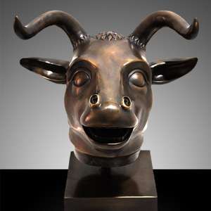 Bronze Dragon Head Sculpture Handmade Decorative Figurine For Home Gift - Product Image 3