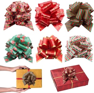 Pita Hias Holografik Plastik dengan Tali Tarik, Desain Kupu-kupu Cetak PP, Dekorasi Hadiah Pernikahan Ulang Tahun Natal Bunga - Product Image 6