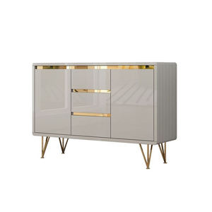 高級ビュッフェキャビネットディスプレイスタンドディニンルームサイドボードMdf大理石無垢材高級モダン許容 - Product Image 1