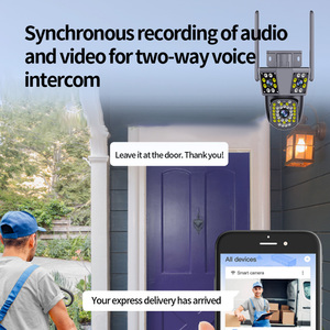 Wistino 12MP Ba máy ảnh ba màn hình bên ngoài Wifi máy ảnh wifi màu đêm tầm nhìn chuyển động phát hiện PTZ camera an ninh - Product Image 4