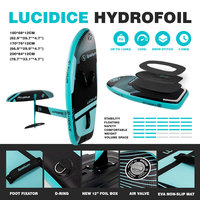 Kit de wing foil gonflable au design exclusif, ensemble de planche hydrofoil gonflable, wing foil gonflable en carbone pour le surf aquatique