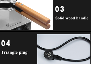 Điện không dính trứng Waffle bong bóng Maker <span class=keywords><strong>Hong</strong></span> <span class=keywords><strong>Kong</strong></span> phong cách trứng Waffle máy quay với bộ đếm thời gian - Product Image 4